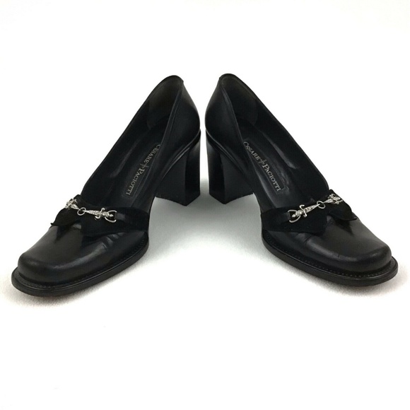 CESARE PACIOTTI 100% Leather Heeled Loafers 7 - Picture 2 of 8